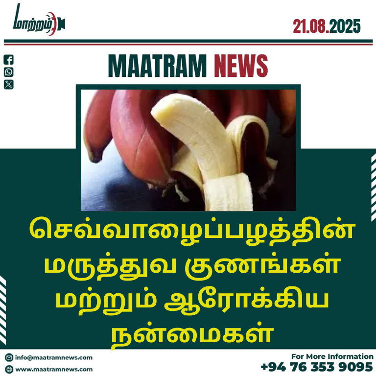 செவ்வாழைப்பழத்தின் மருத்துவ குணங்கள் மற்றும் ஆரோக்கிய நன்மைகள்