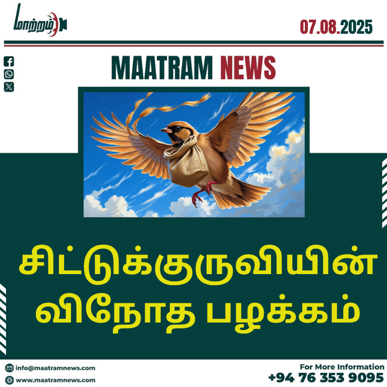 சிட்டுக்குருவியின் விநோத பழக்கம்