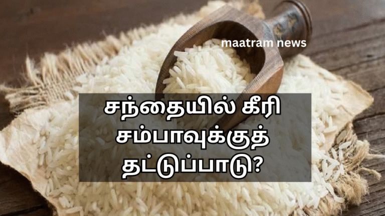 சந்தையில் கீரி சம்பாவுக்குத் தட்டுப்பாடு?