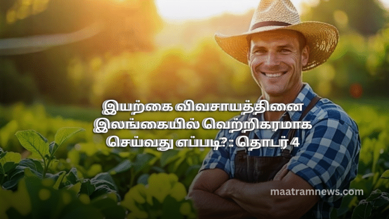 இயற்கை விவசாயத்தினை இலங்கையில் வெற்றிகரமாக செய்வது எப்படி? : தொடர் 4