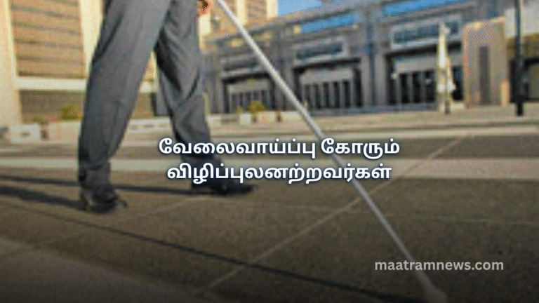 வேலைவாய்ப்பு கோரும் விழிப்புலனற்றவர்கள்