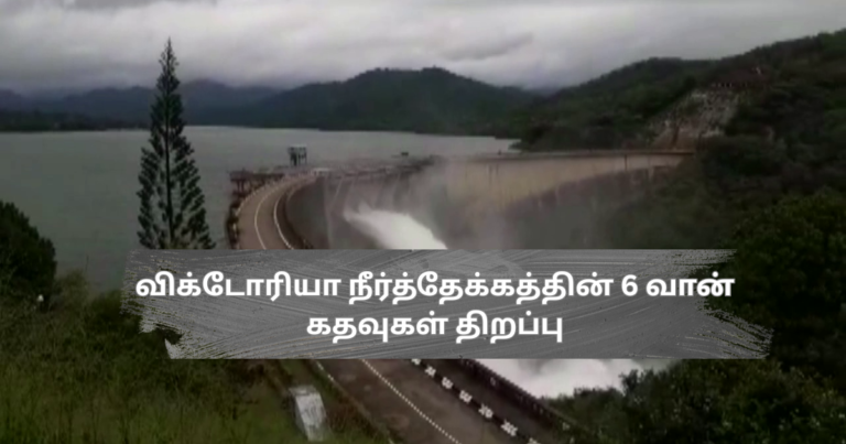 Six spill gates of Victoria Reservoir opened