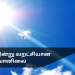 Dry Weather Conditions Prevail in the Country Today