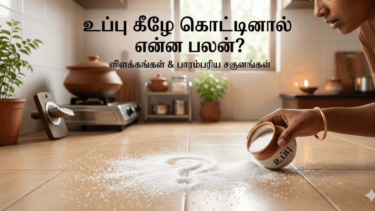 உப்பு கீழே கொட்டினால் என்ன பலன்?
