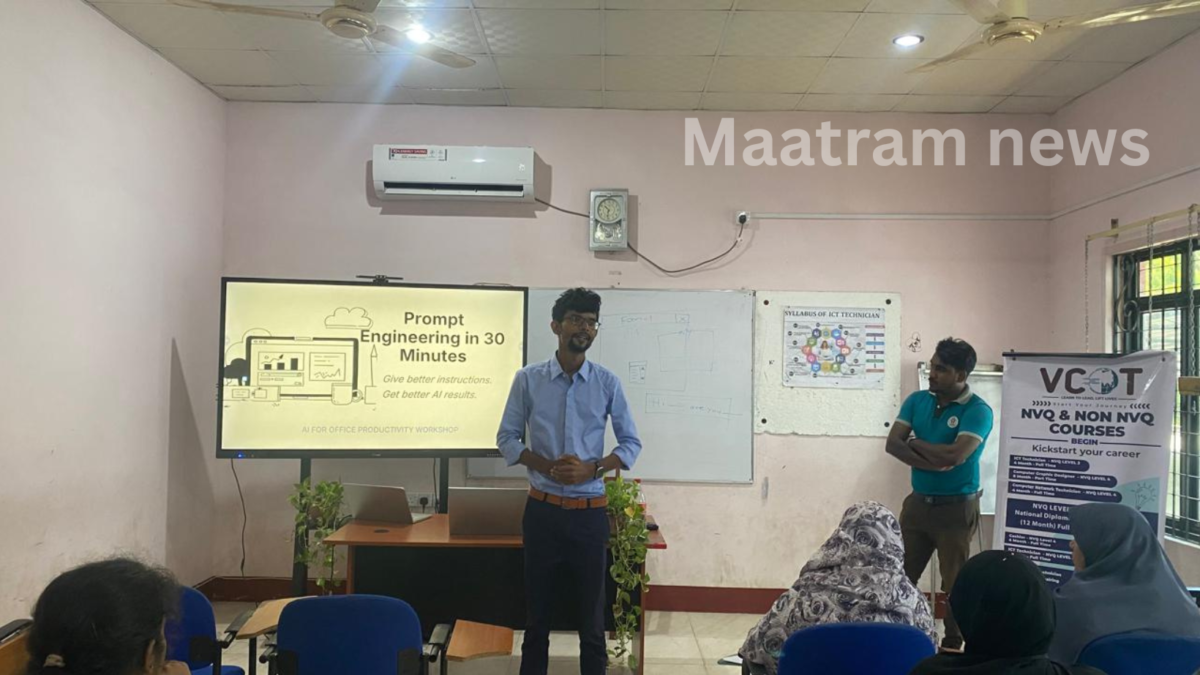 “AI with Office Productivity” என்ற தலைப்பில் ஆரயம்பதி பிரதேச சபையில் நடைபெற்ற செயலமர்வு